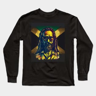 Rasta jamaica man Long Sleeve T-Shirt